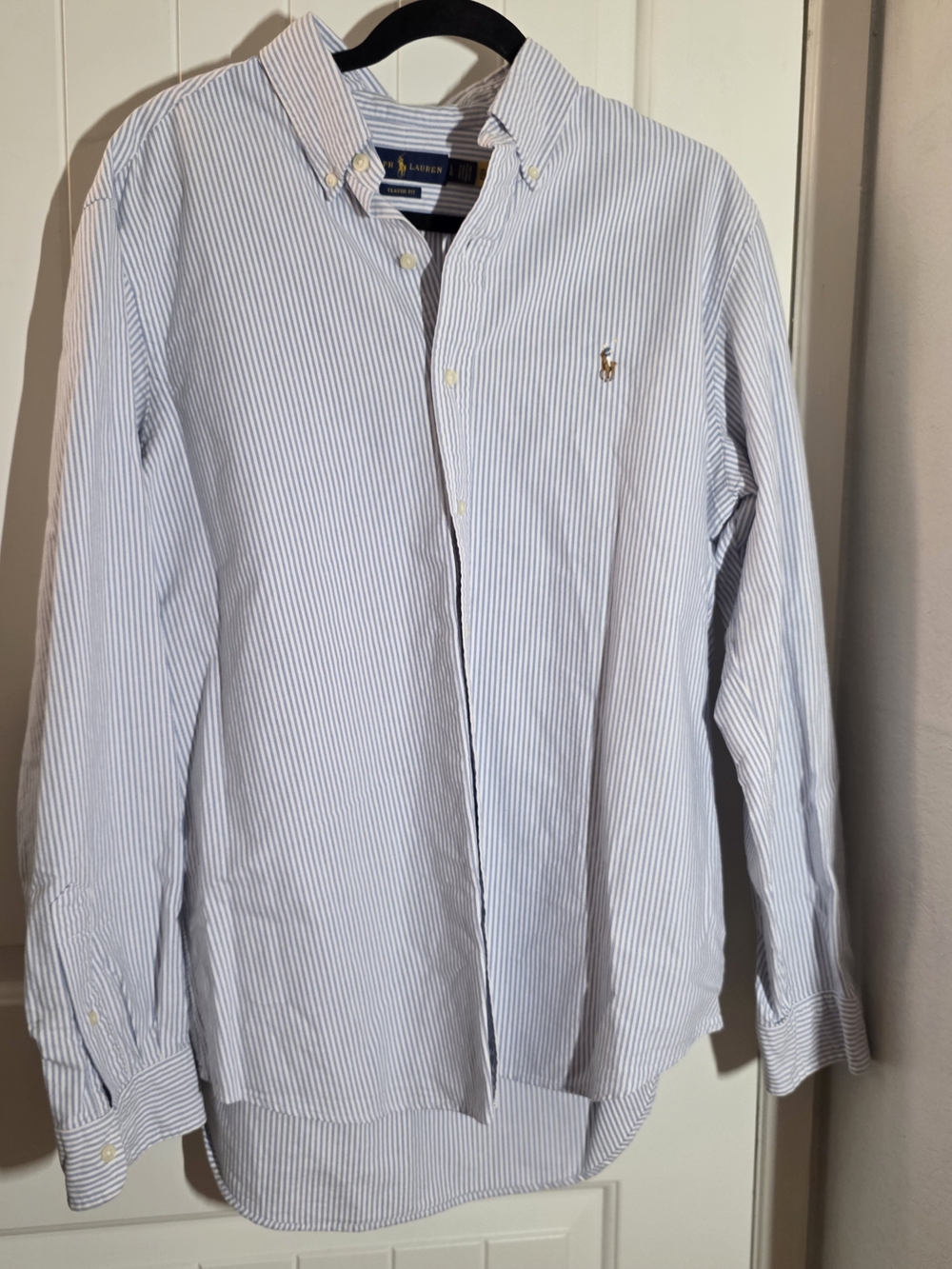 Polo by Ralph Lauren Light Blue & White Striped Button-Down Shirt